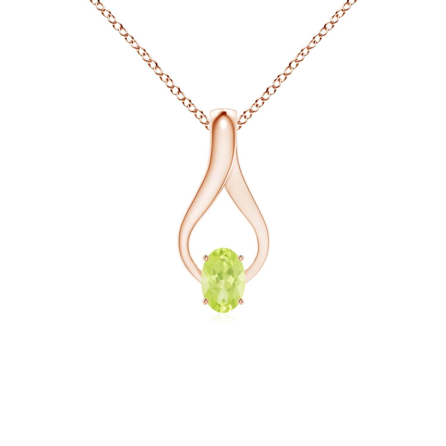 A - Peridot / 0.53 CT / 14 KT Rose Gold