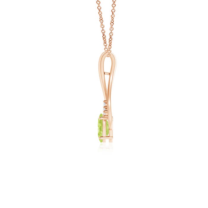 A - Peridot / 0.53 CT / 14 KT Rose Gold