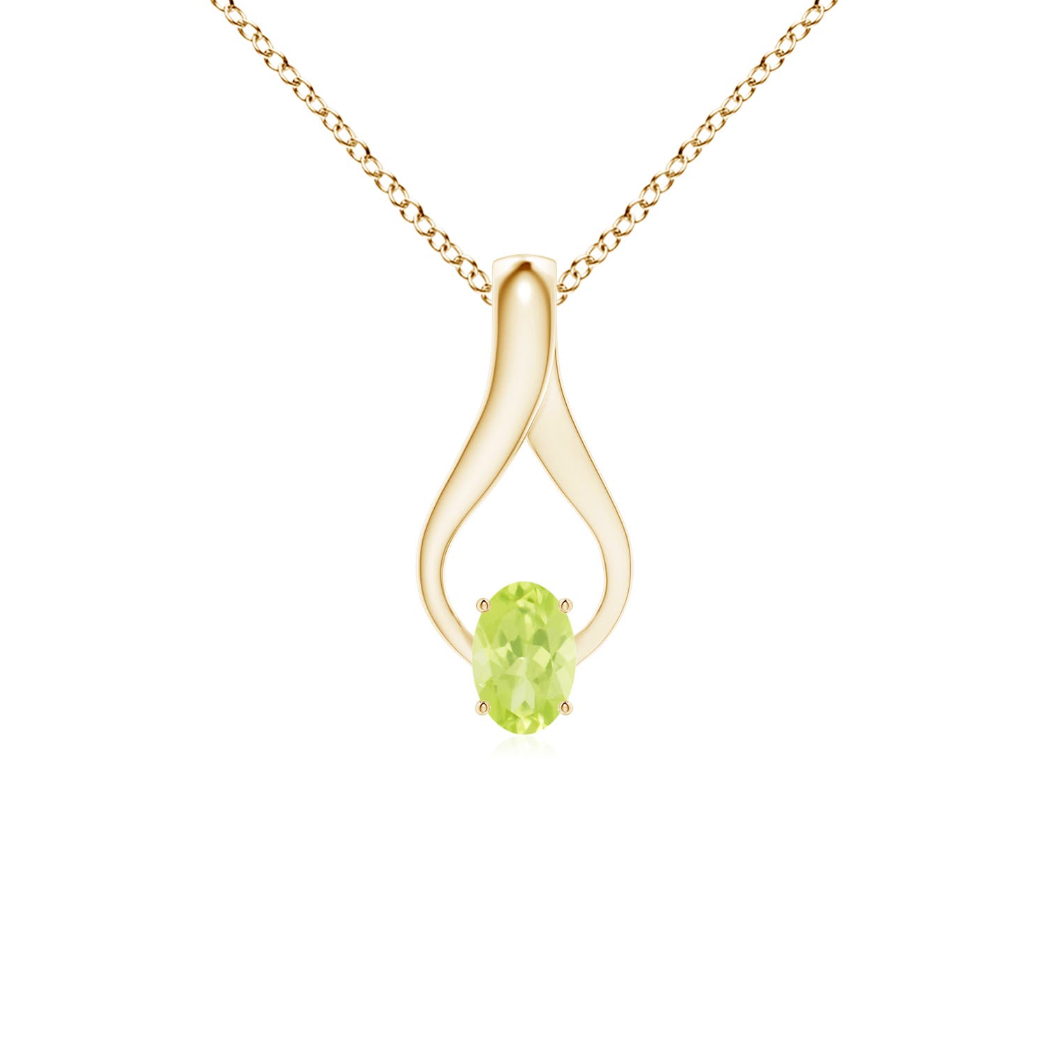 A - Peridot / 0.53 CT / 14 KT Yellow Gold