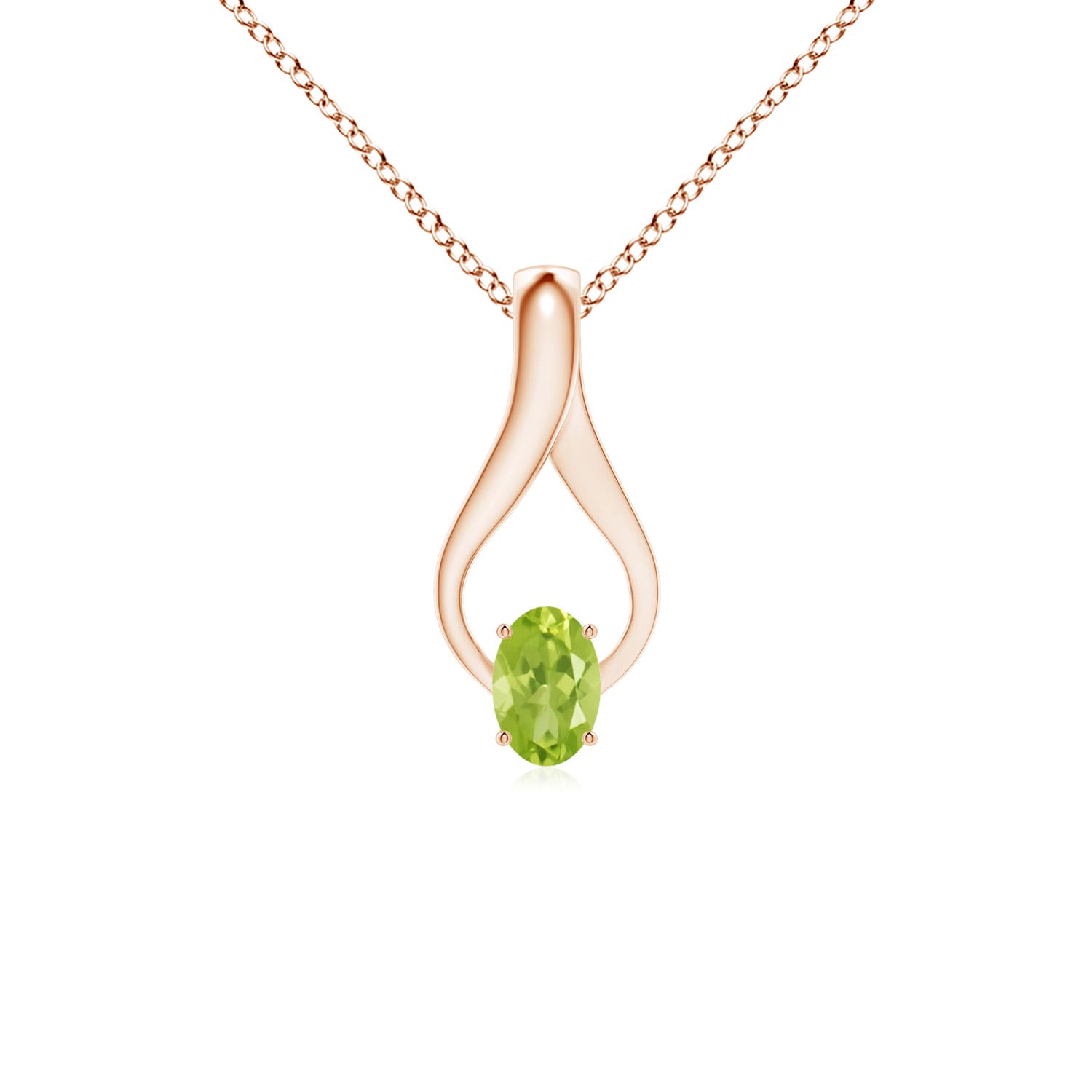 AA - Peridot / 0.53 CT / 14 KT Rose Gold