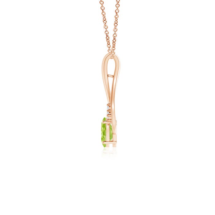 AA - Peridot / 0.53 CT / 14 KT Rose Gold