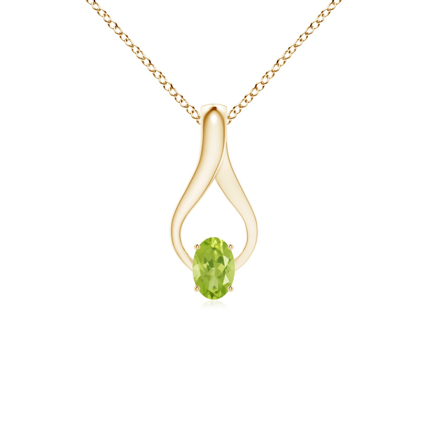 AA - Peridot / 0.53 CT / 14 KT Yellow Gold