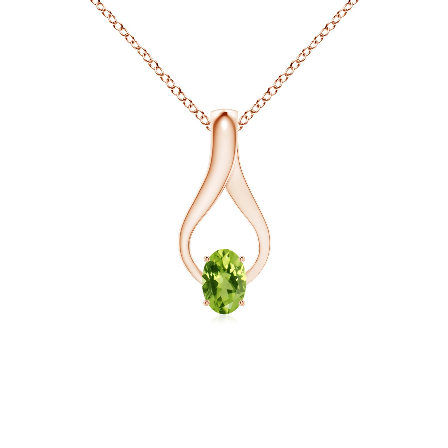 AAA - Peridot / 0.53 CT / 14 KT Rose Gold