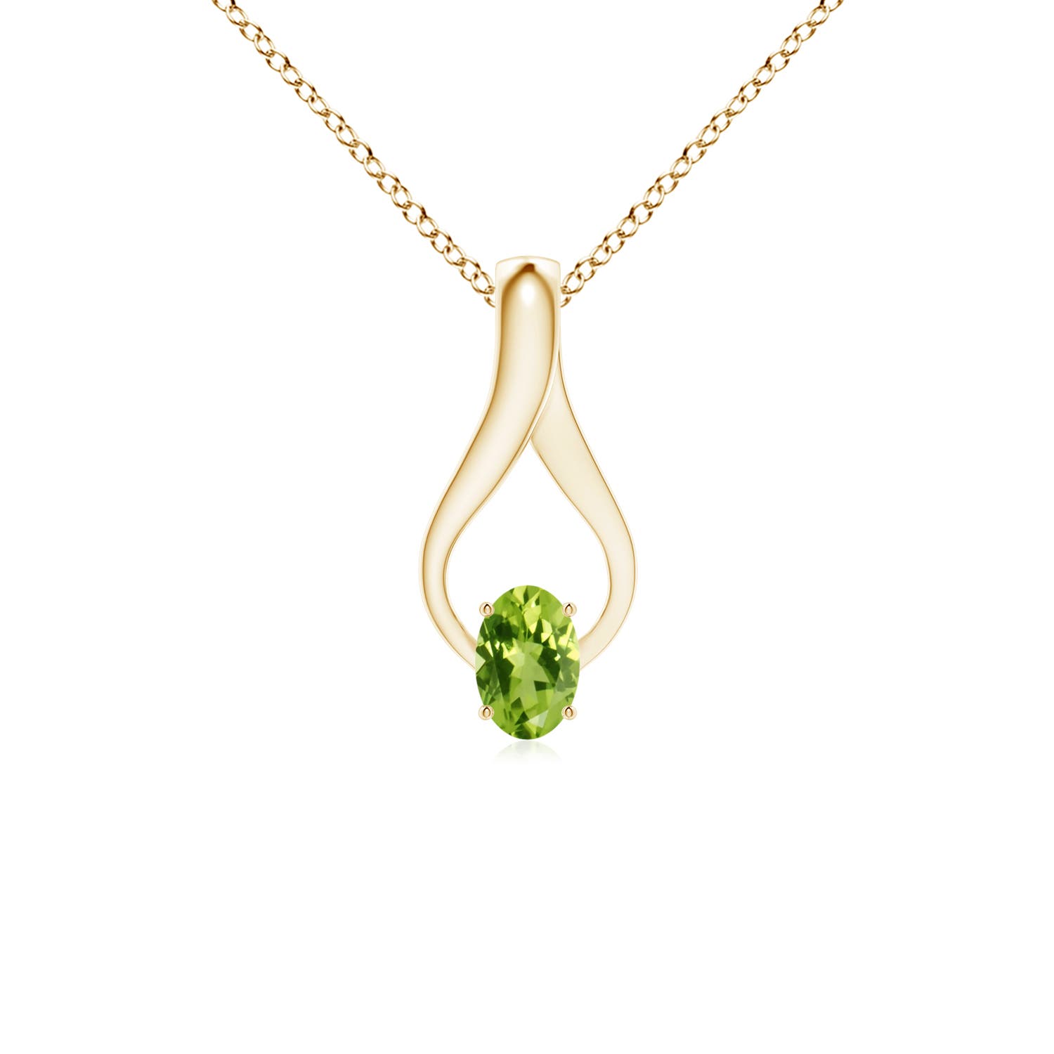 AAA - Peridot / 0.53 CT / 14 KT Yellow Gold