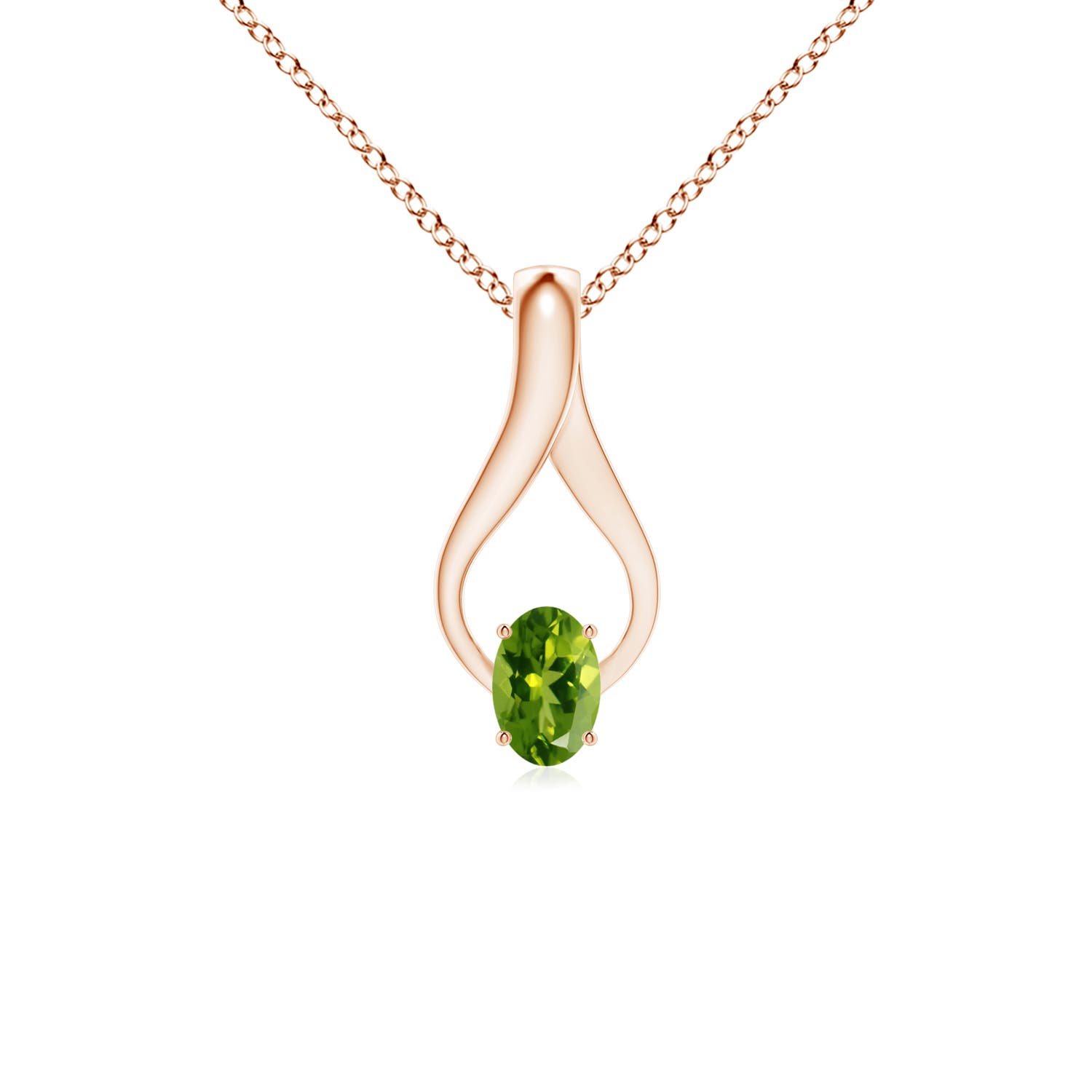 AAAA - Peridot / 0.53 CT / 14 KT Rose Gold