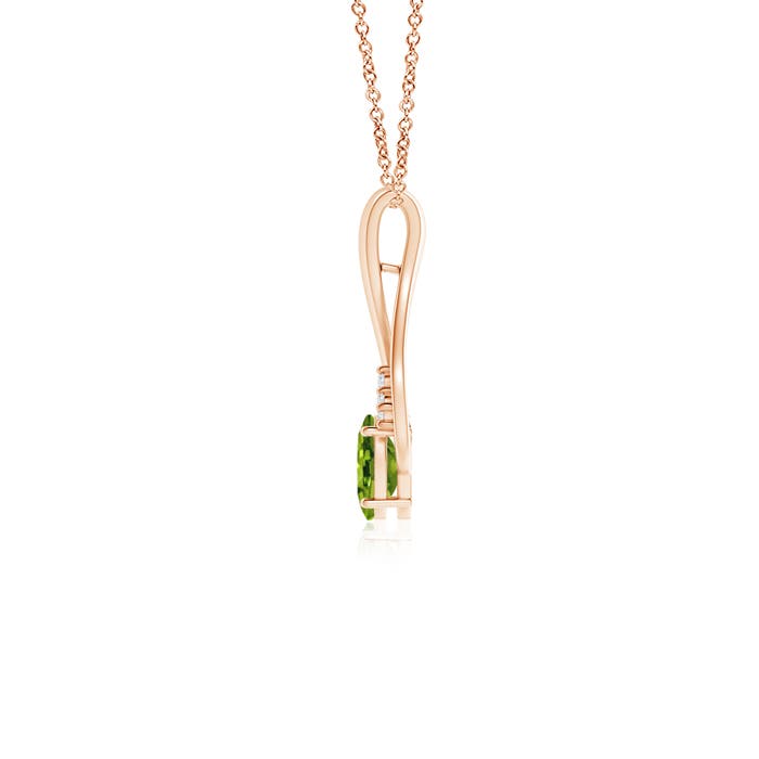 AAAA - Peridot / 0.53 CT / 14 KT Rose Gold