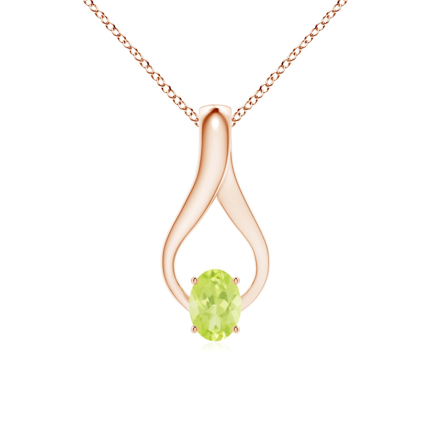 A - Peridot / 0.92 CT / 14 KT Rose Gold