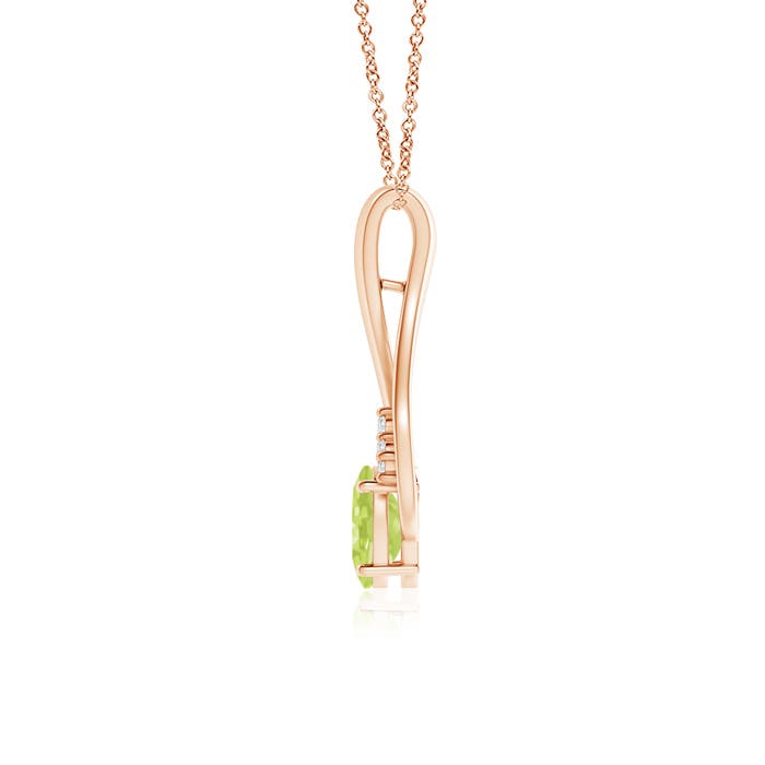 A - Peridot / 0.92 CT / 14 KT Rose Gold