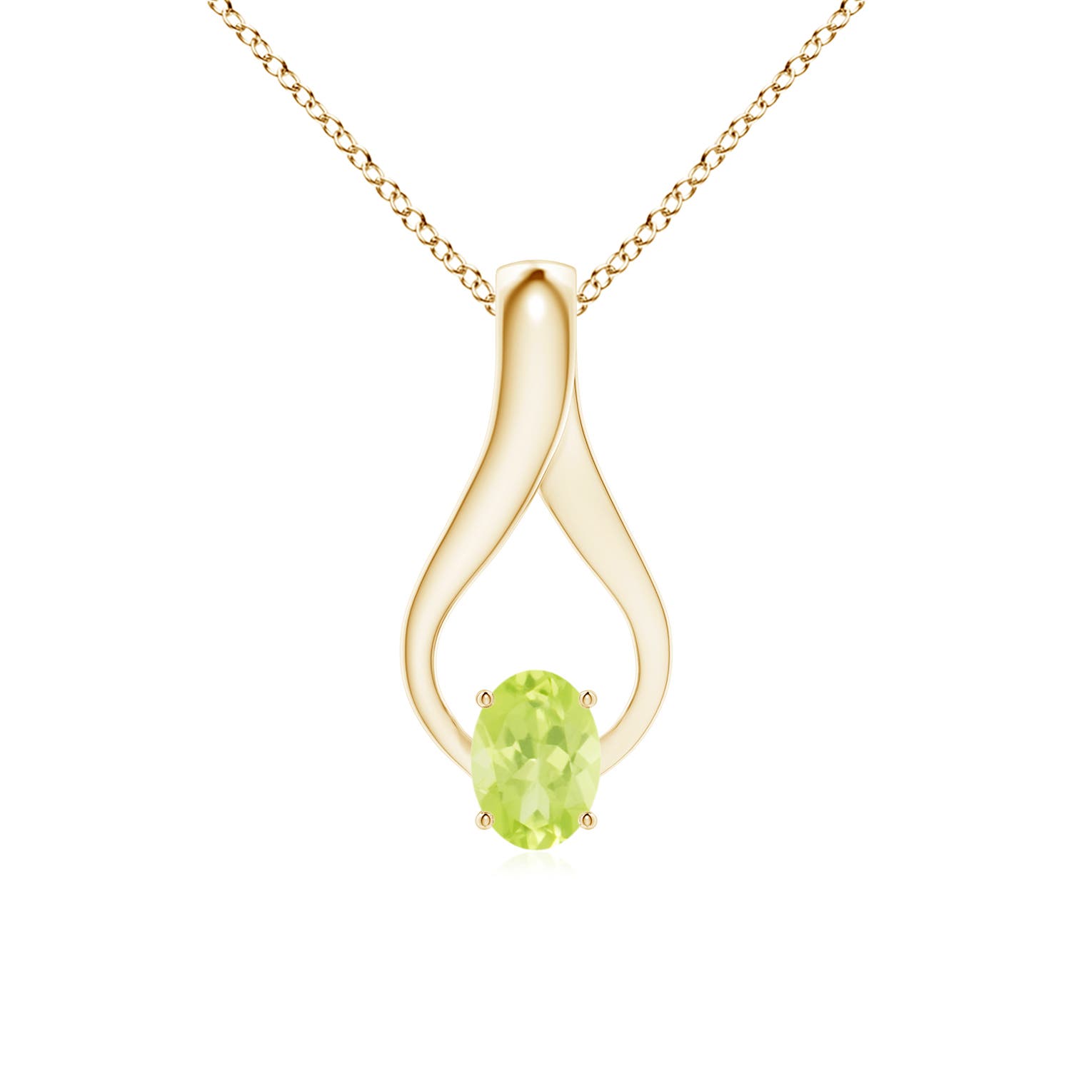 A - Peridot / 0.92 CT / 14 KT Yellow Gold