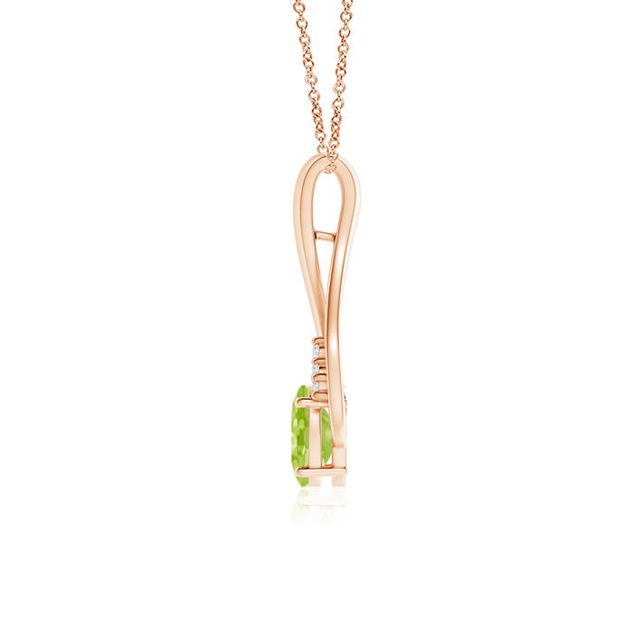 AA - Peridot / 0.92 CT / 14 KT Rose Gold