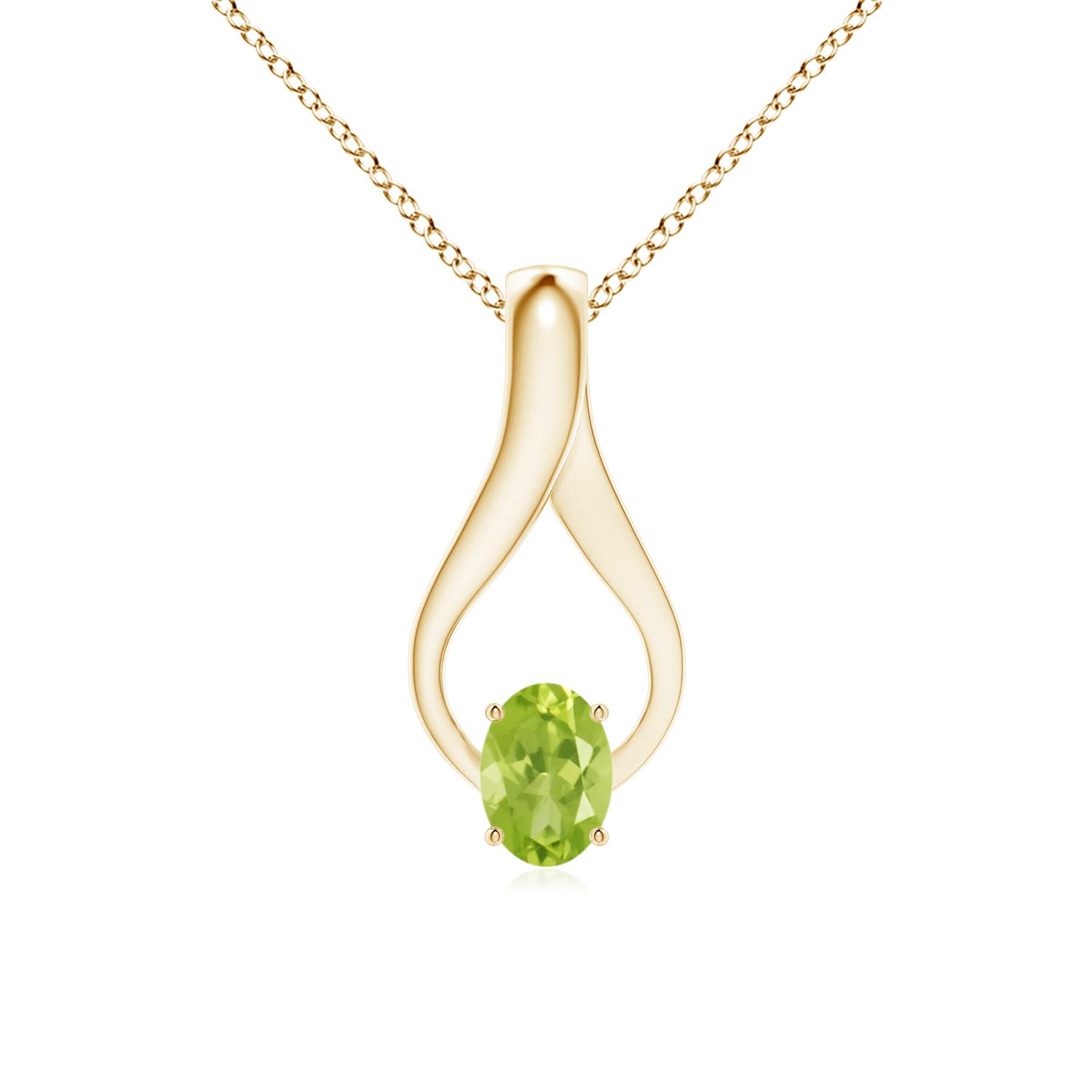 AA - Peridot / 0.92 CT / 14 KT Yellow Gold