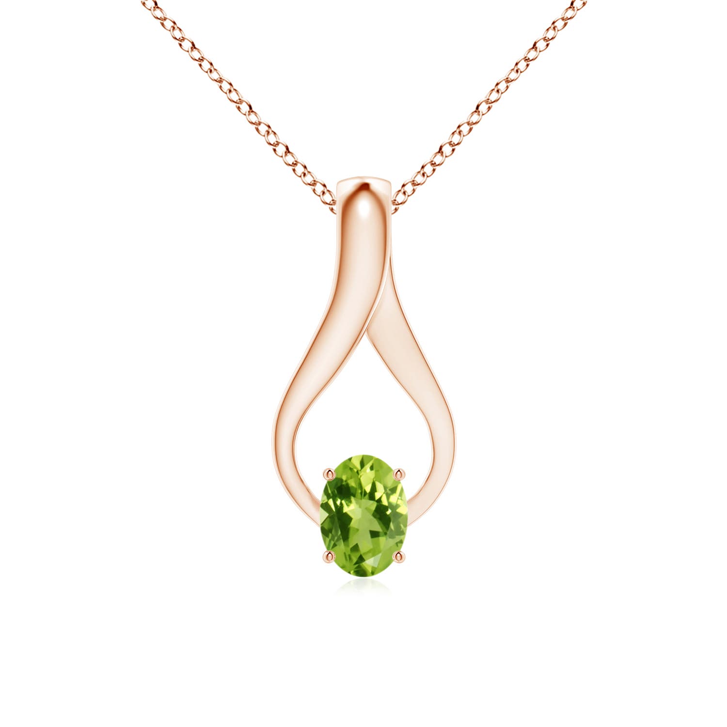 AAA - Peridot / 0.92 CT / 14 KT Rose Gold