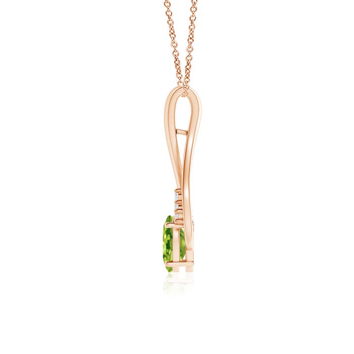 AAA - Peridot / 0.92 CT / 14 KT Rose Gold