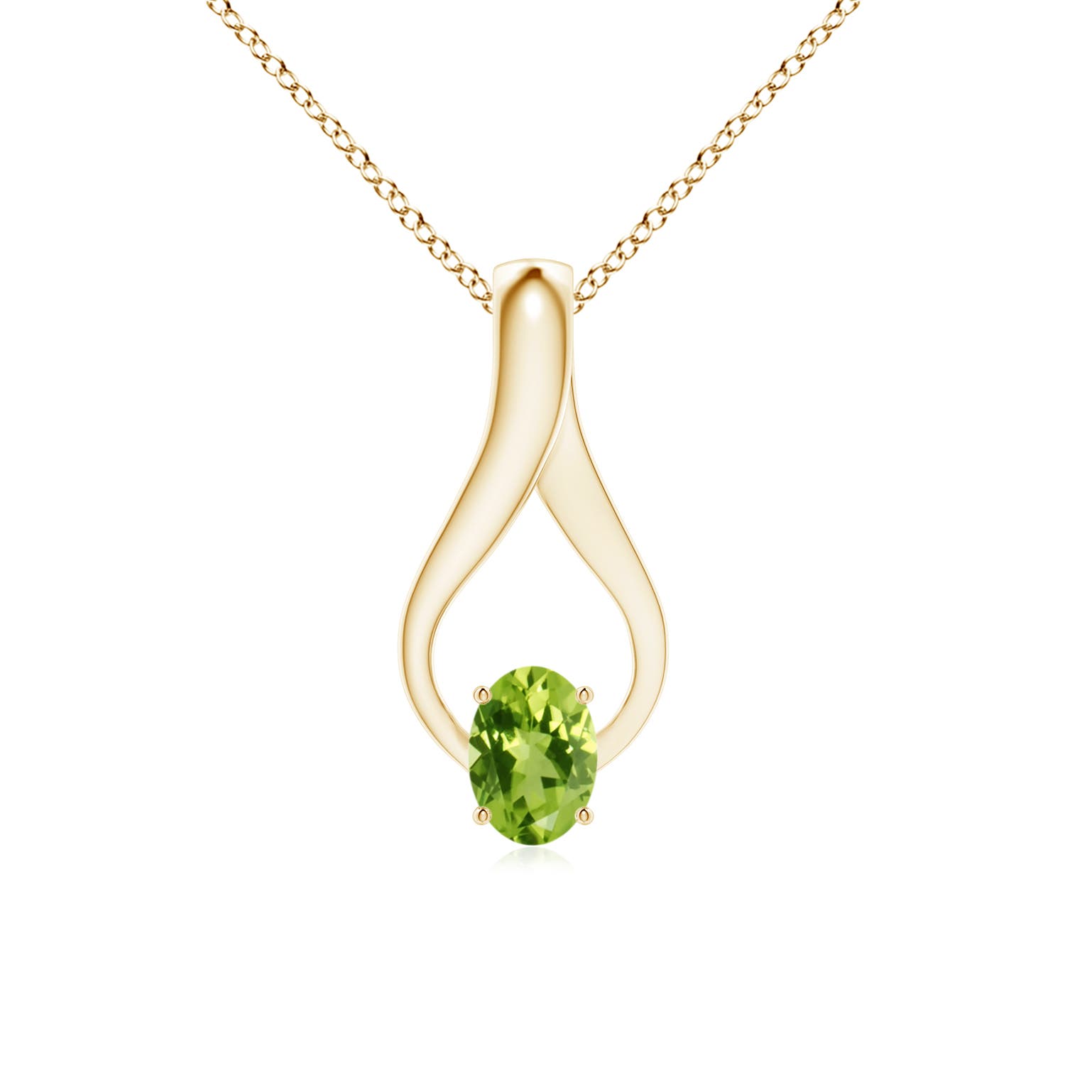 AAA - Peridot / 0.92 CT / 14 KT Yellow Gold