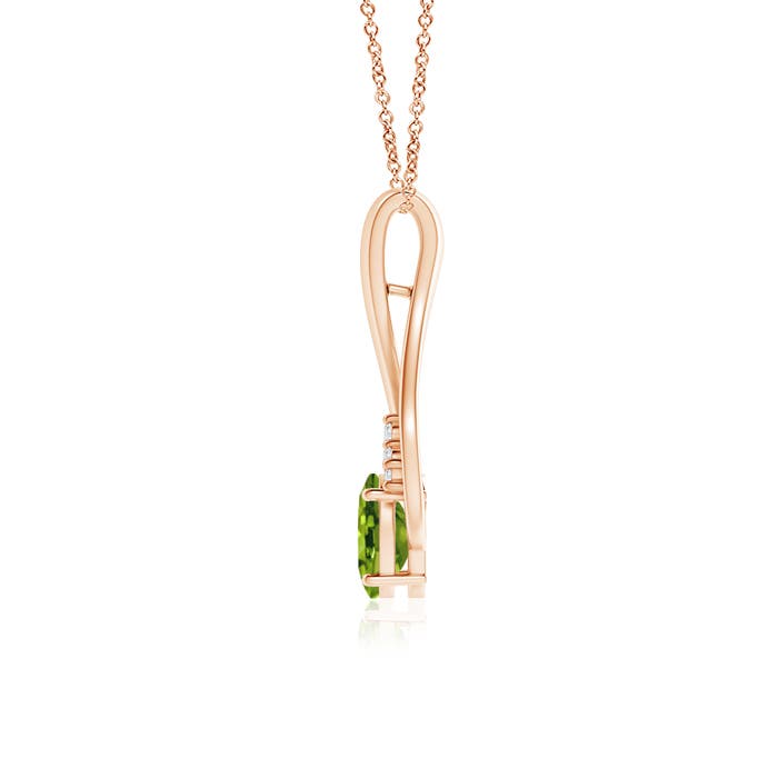 AAAA - Peridot / 0.92 CT / 14 KT Rose Gold