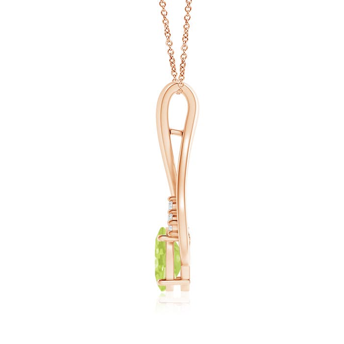 A - Peridot / 1.46 CT / 14 KT Rose Gold