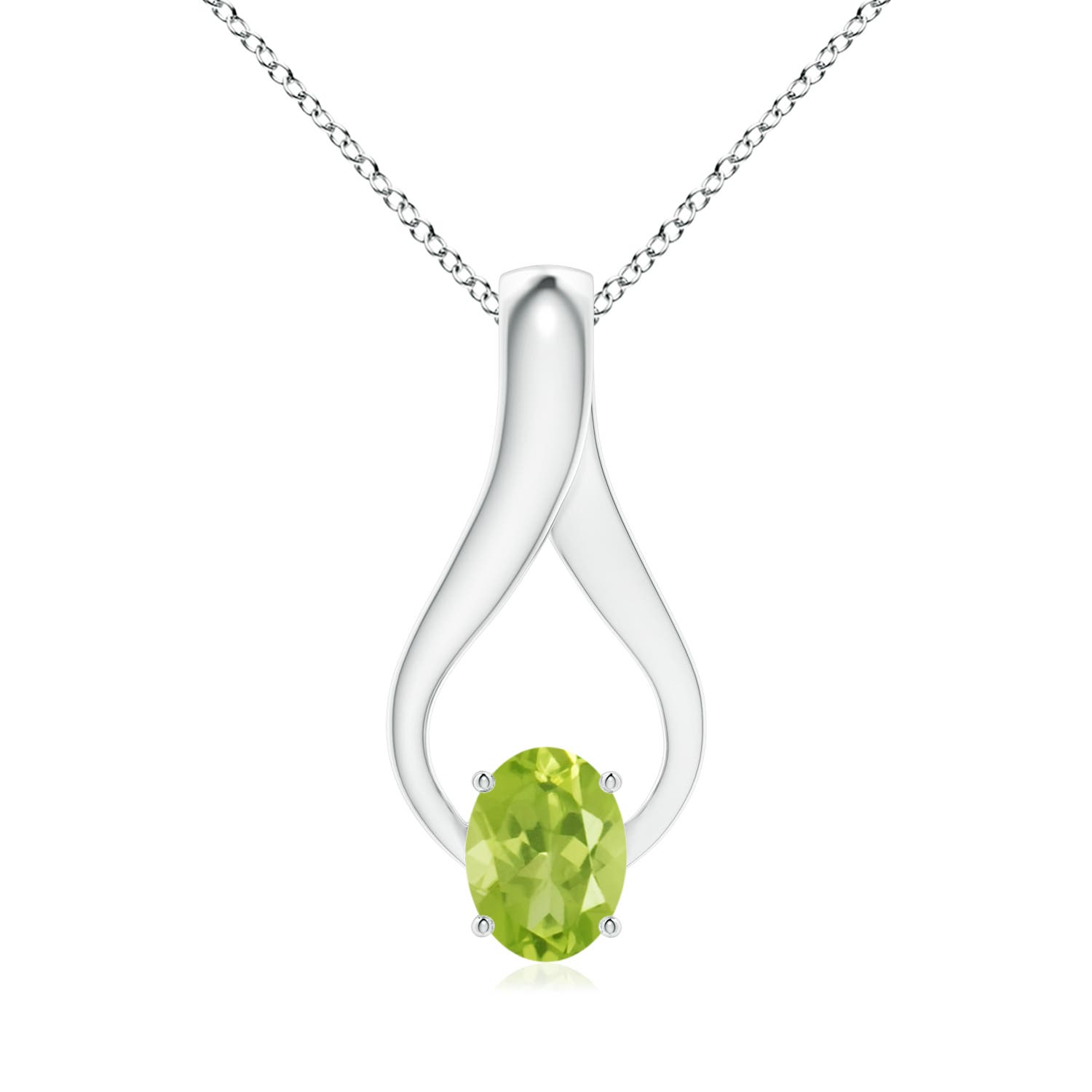 AA - Peridot / 1.46 CT / 14 KT White Gold