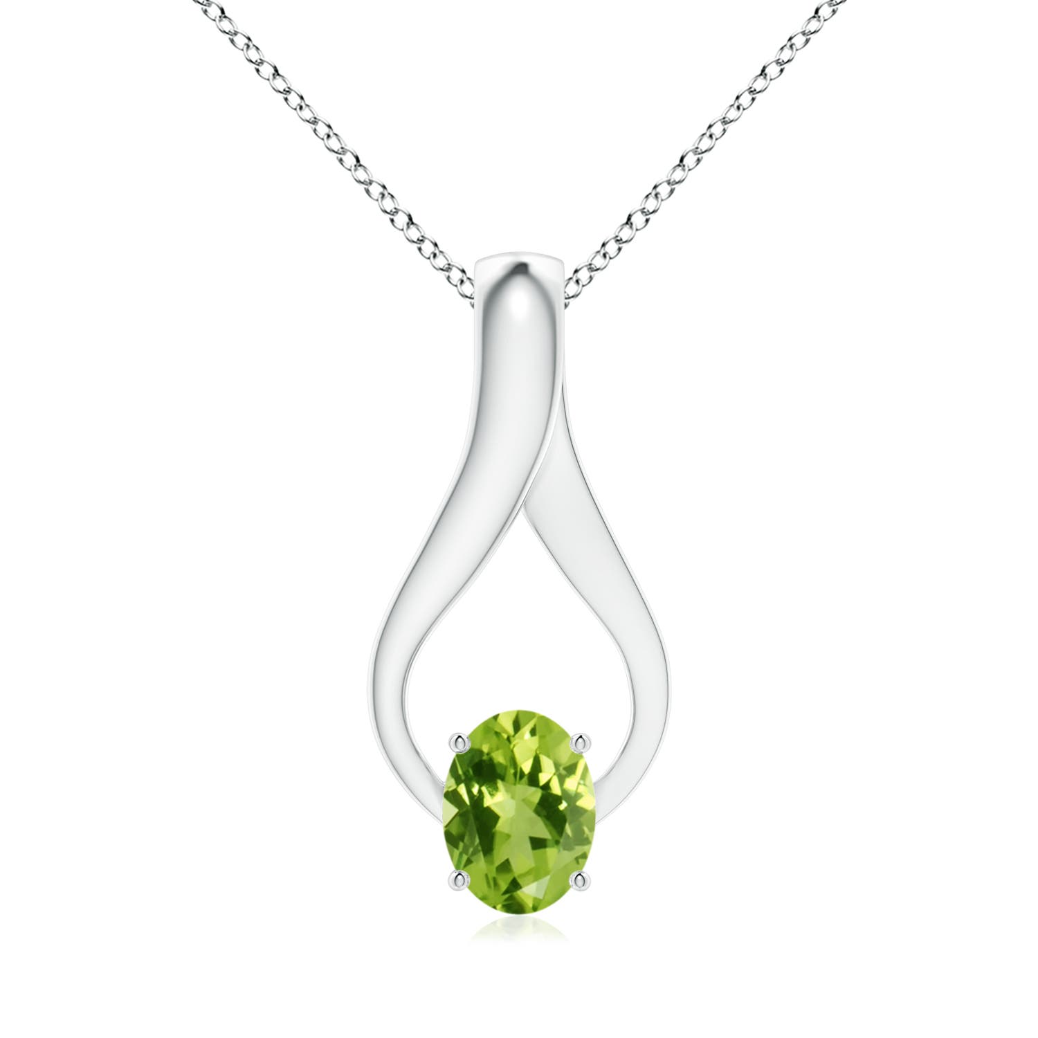 AAA - Peridot / 1.46 CT / 14 KT White Gold