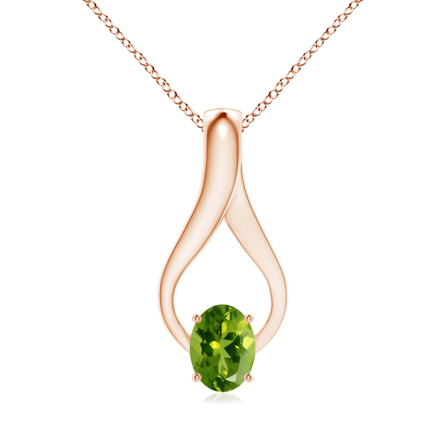 AAAA - Peridot / 1.46 CT / 14 KT Rose Gold