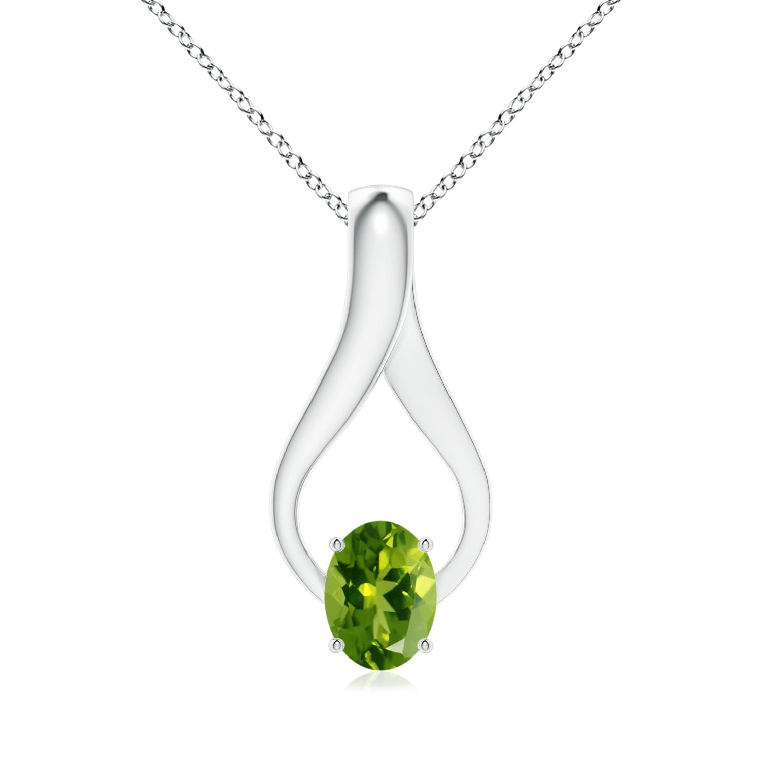 AAAA - Peridot / 1.46 CT / 14 KT White Gold