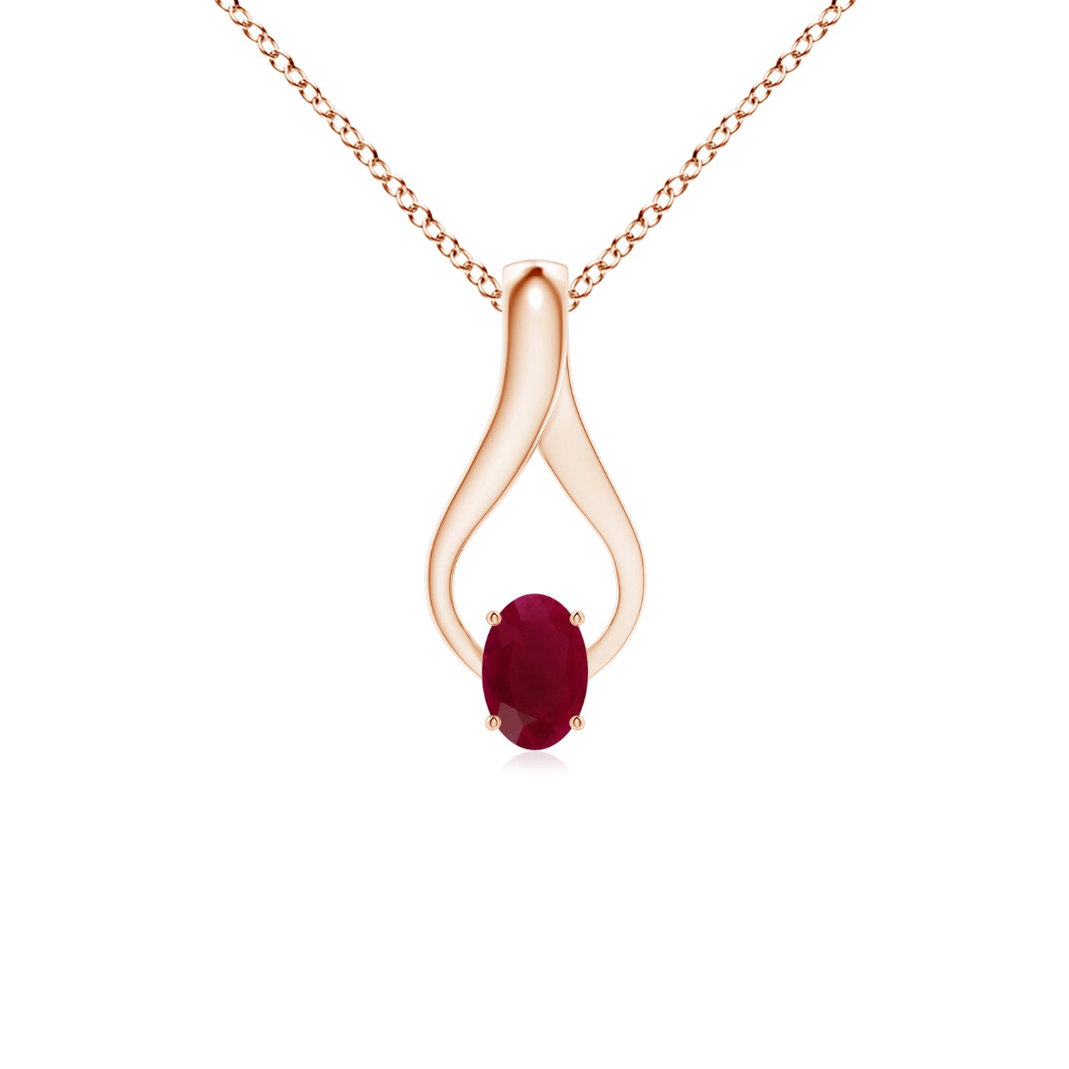 A - Ruby / 0.65 CT / 14 KT Rose Gold