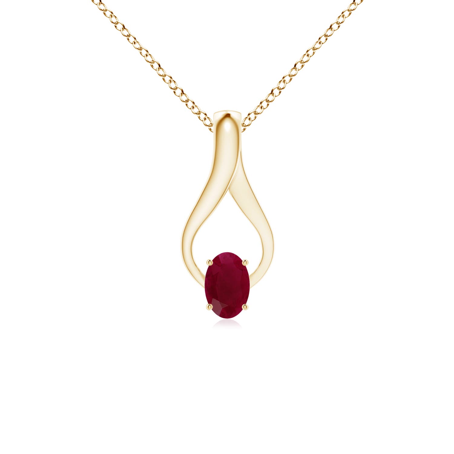 A - Ruby / 0.65 CT / 14 KT Yellow Gold