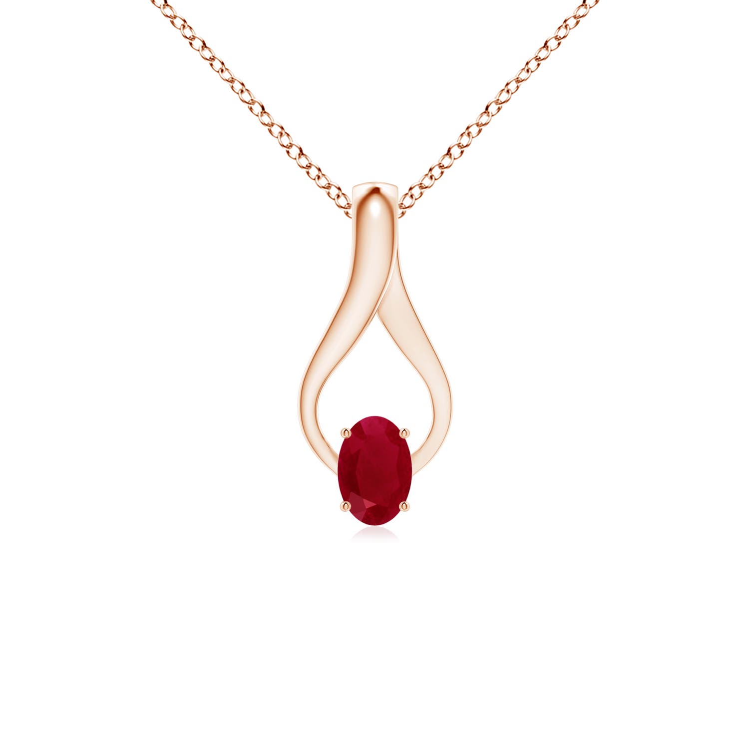 AA - Ruby / 0.65 CT / 14 KT Rose Gold