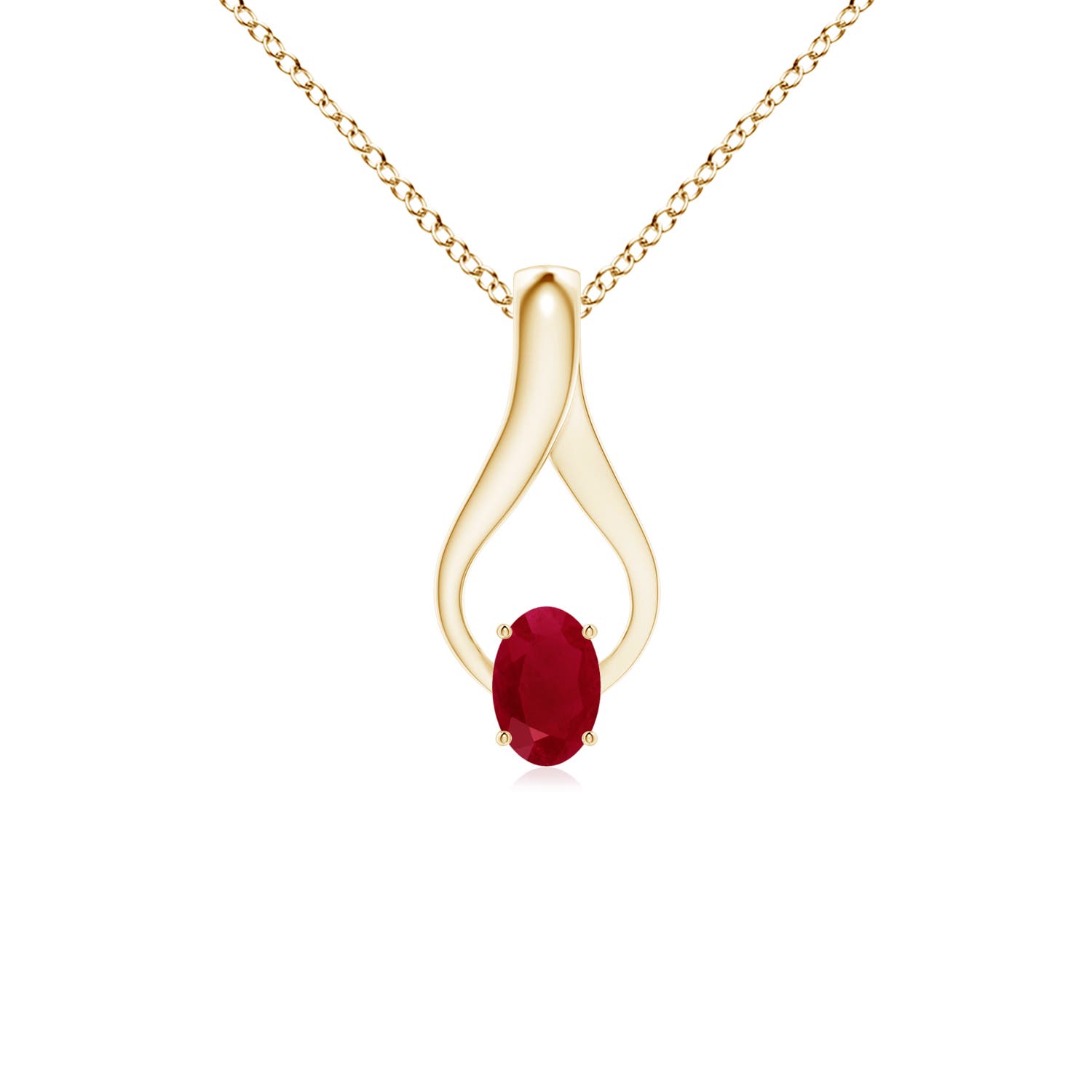 AA - Ruby / 0.65 CT / 14 KT Yellow Gold