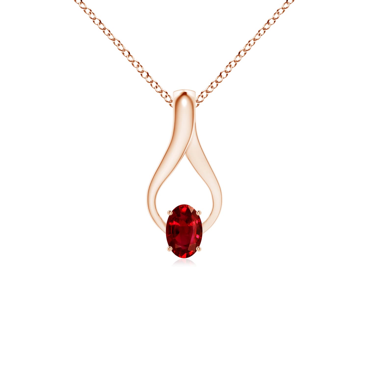 AAAA - Ruby / 0.65 CT / 14 KT Rose Gold