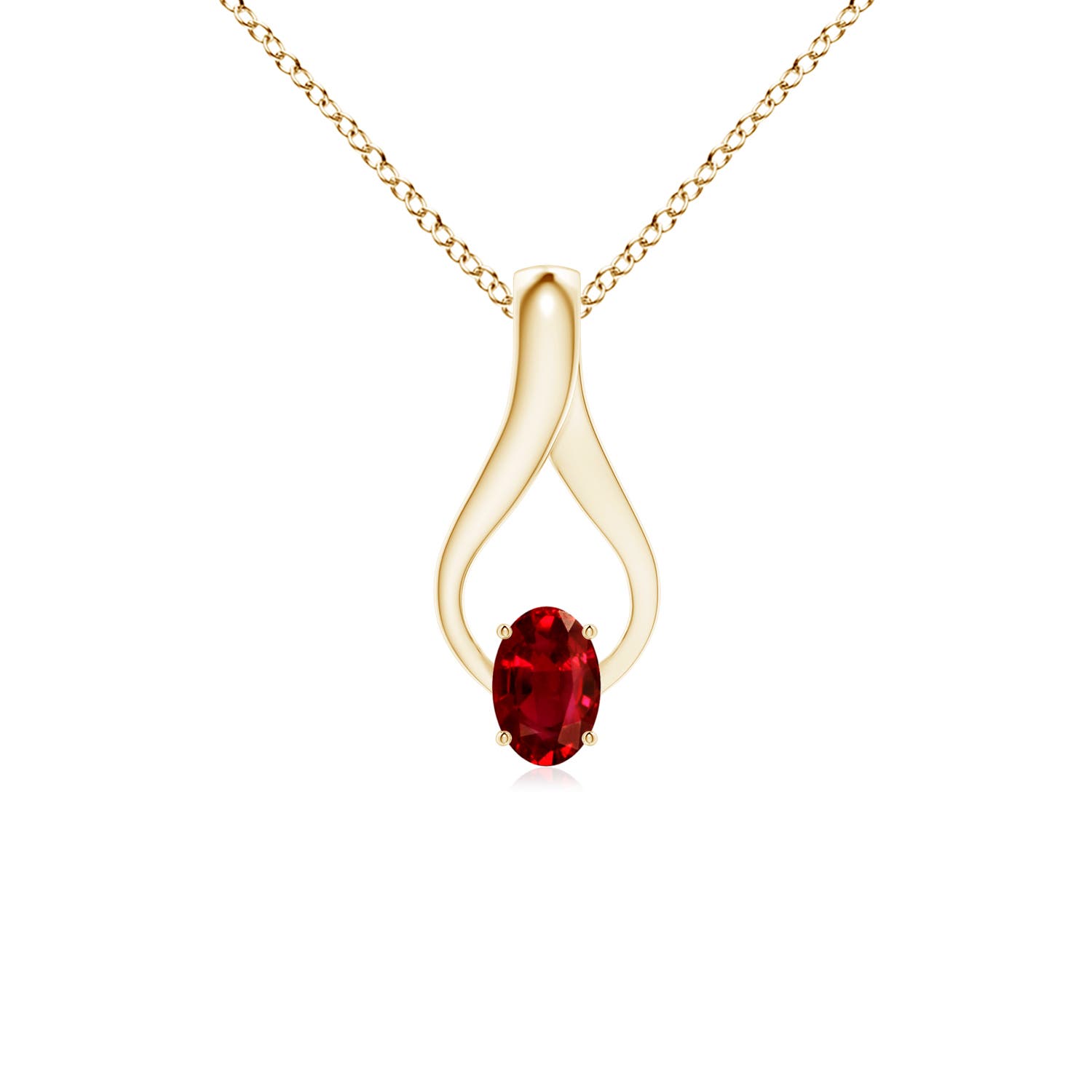 AAAA - Ruby / 0.65 CT / 14 KT Yellow Gold