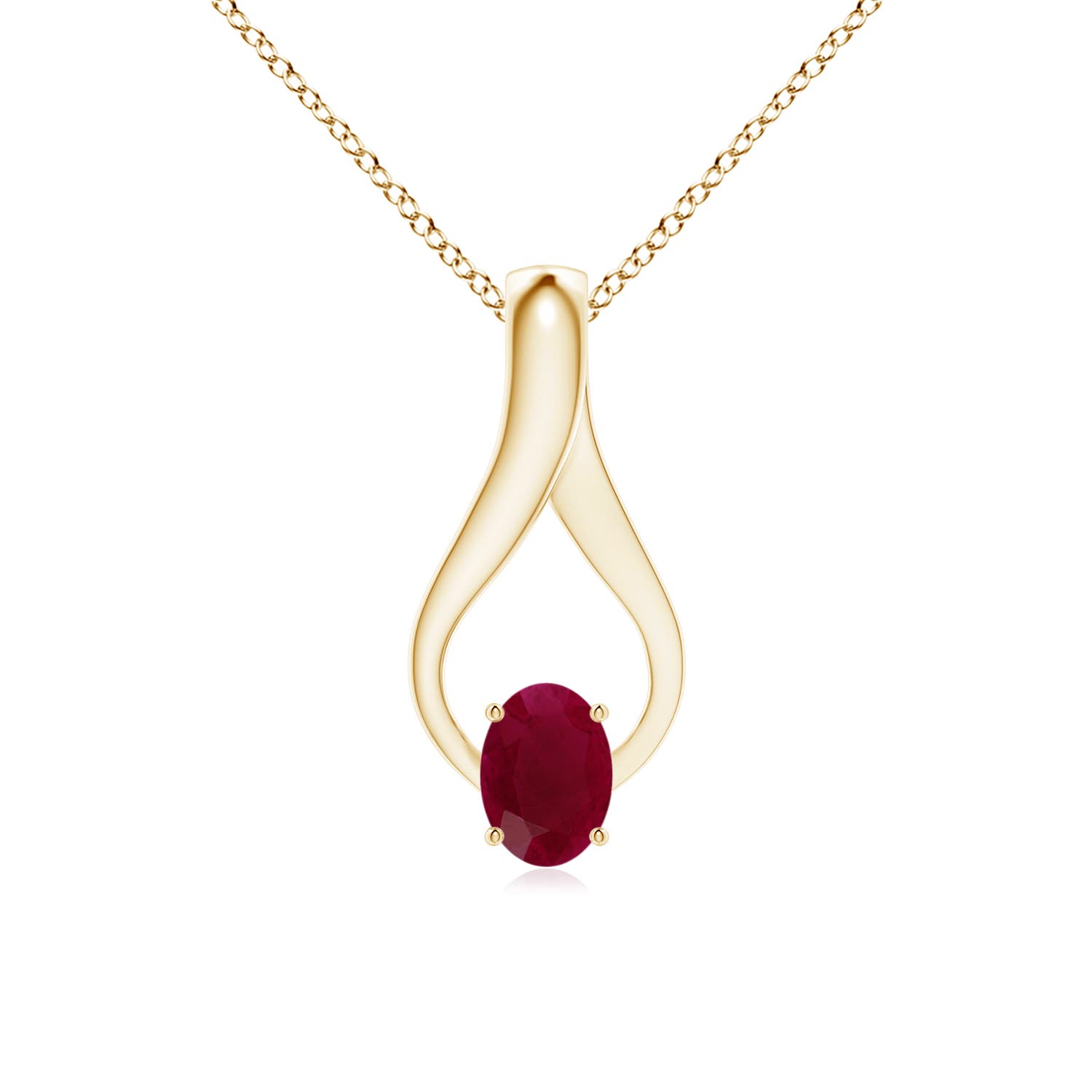 A - Ruby / 1.07 CT / 14 KT Yellow Gold