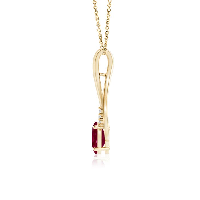 A - Ruby / 1.07 CT / 14 KT Yellow Gold