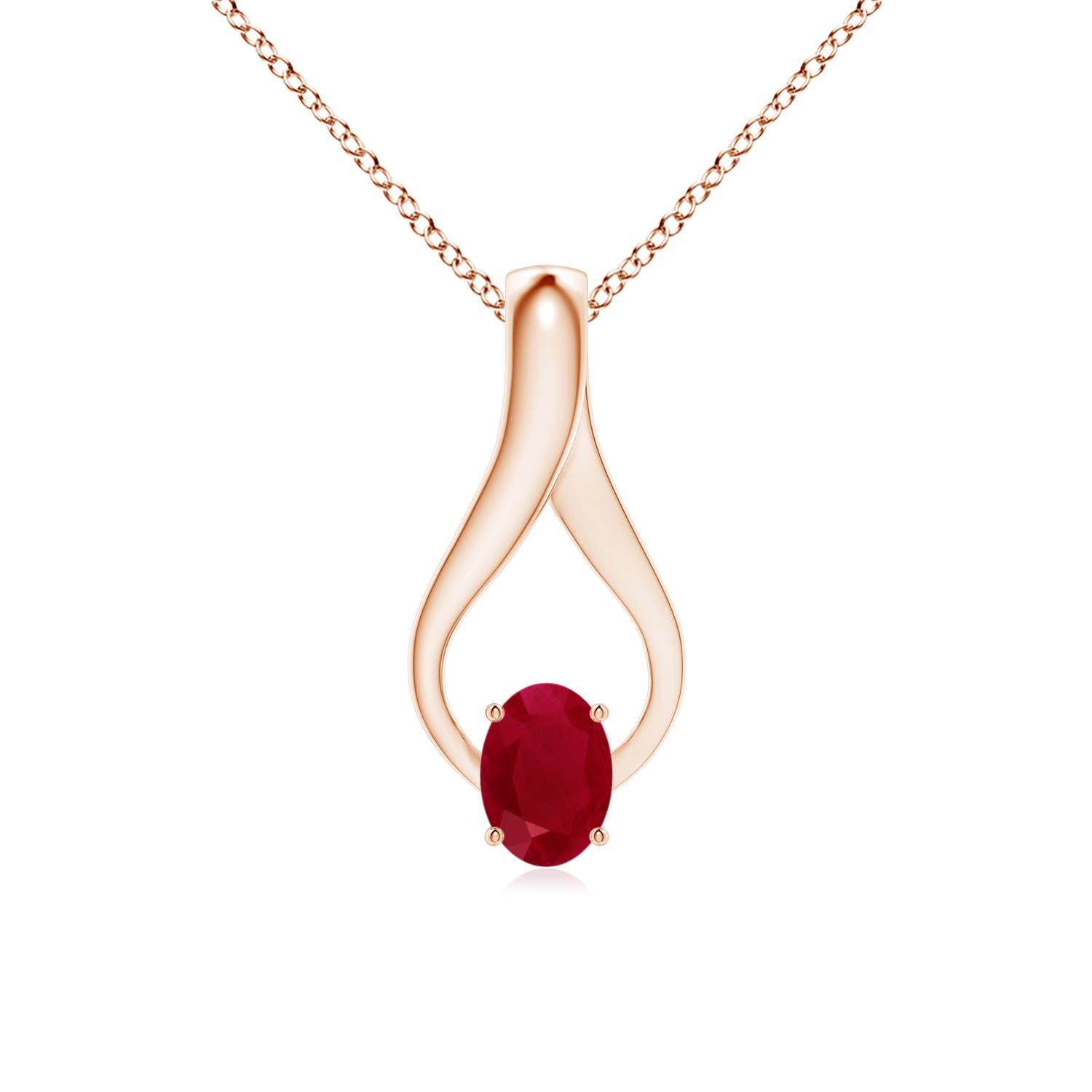 AA - Ruby / 1.07 CT / 14 KT Rose Gold