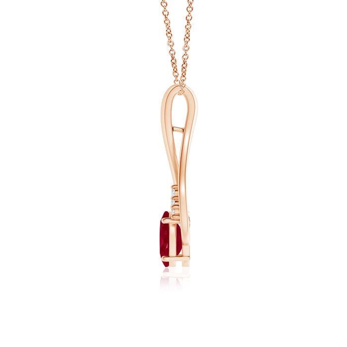 AA - Ruby / 1.07 CT / 14 KT Rose Gold