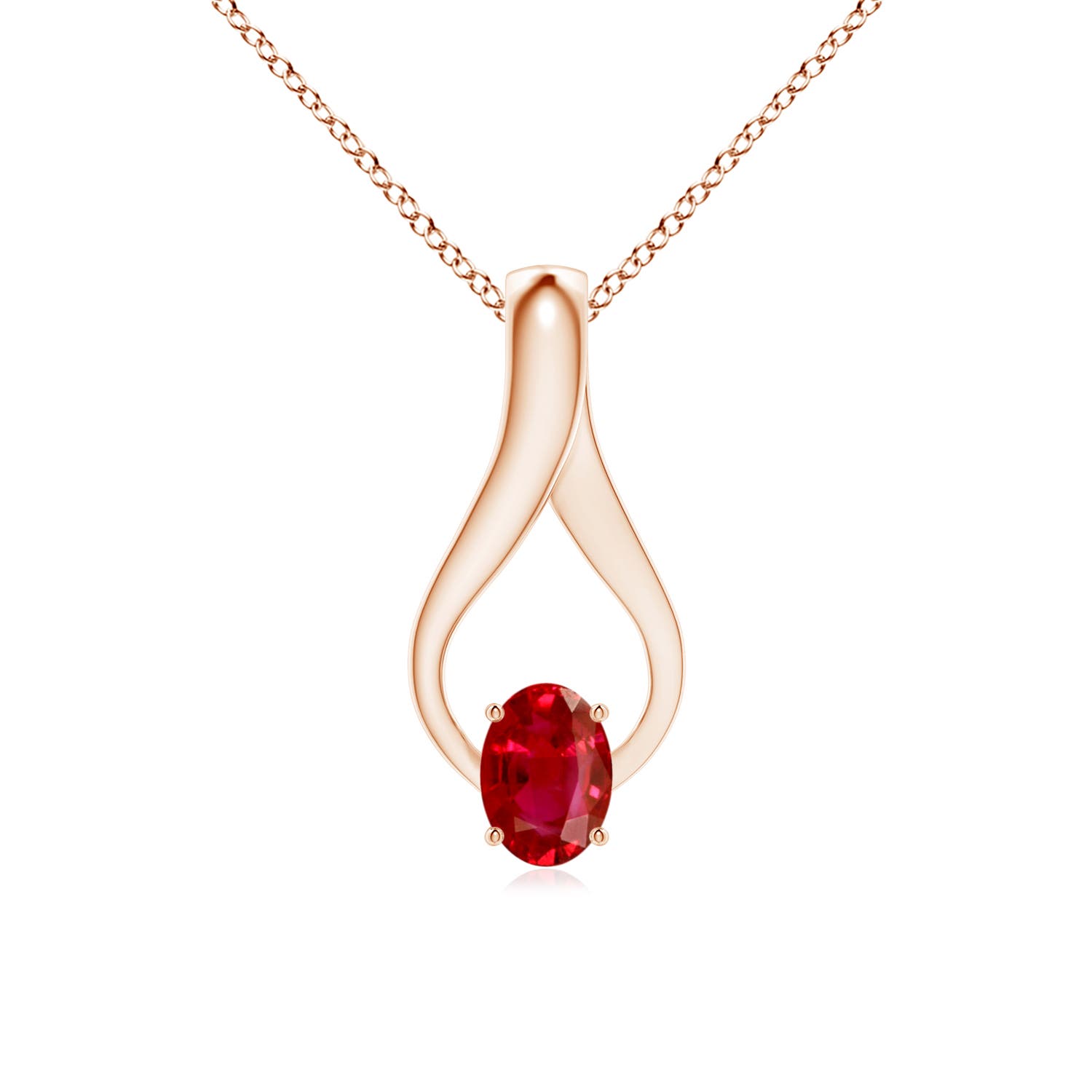 AAA - Ruby / 1.07 CT / 14 KT Rose Gold