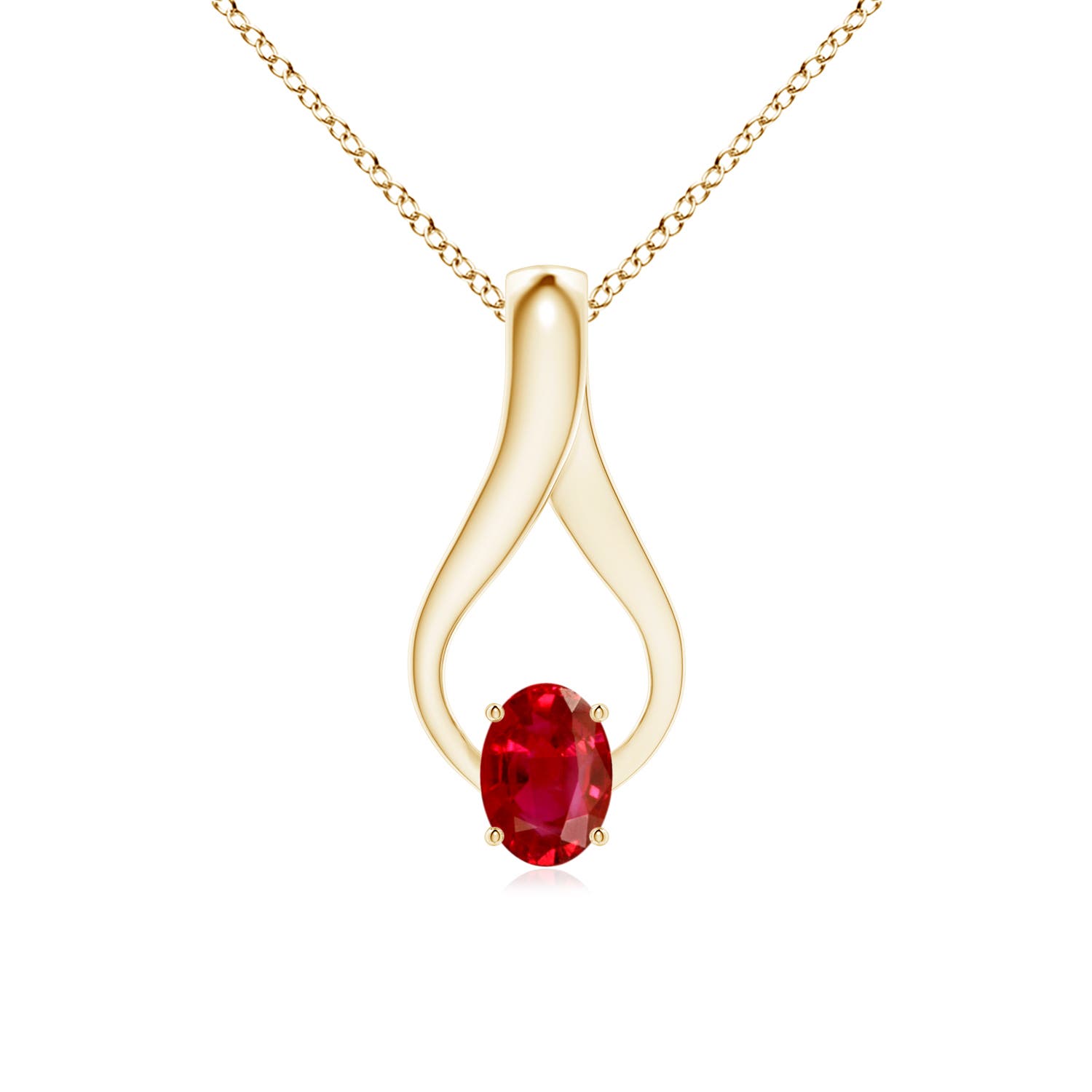 AAA - Ruby / 1.07 CT / 14 KT Yellow Gold