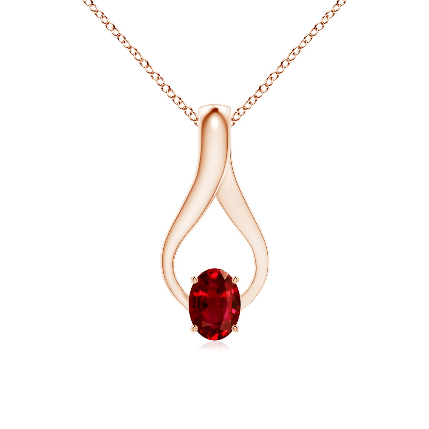 AAAA - Ruby / 1.07 CT / 14 KT Rose Gold