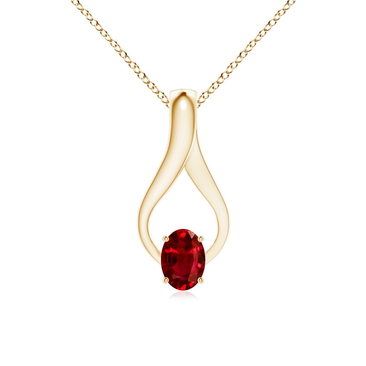 AAAA - Ruby / 1.07 CT / 14 KT Yellow Gold