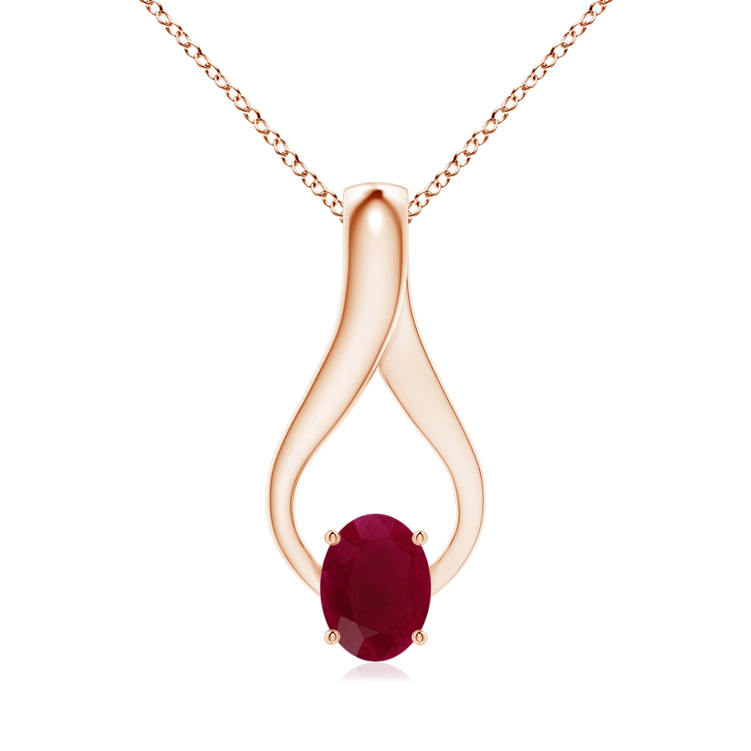 A - Ruby / 1.36 CT / 14 KT Rose Gold