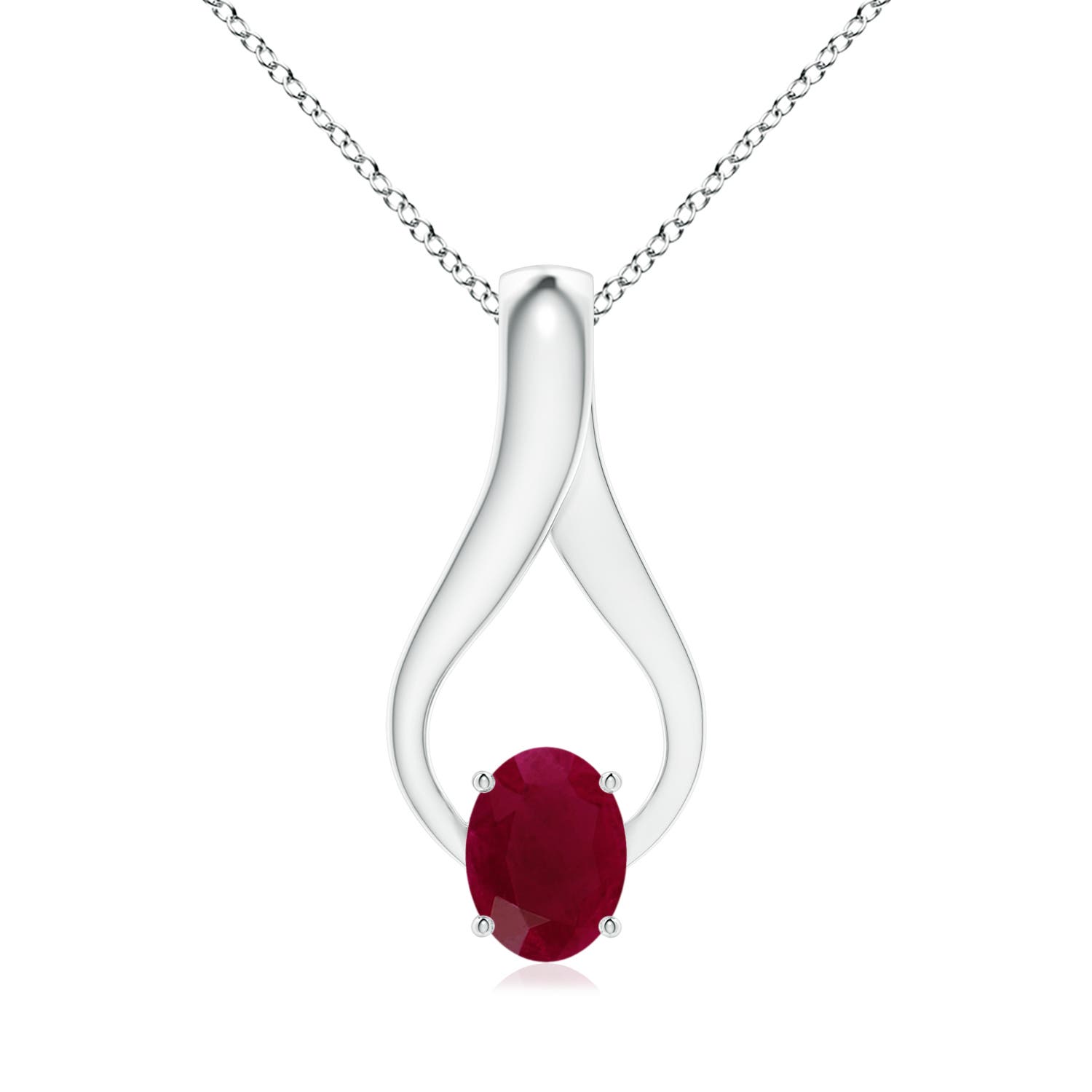 A - Ruby / 1.36 CT / 14 KT White Gold