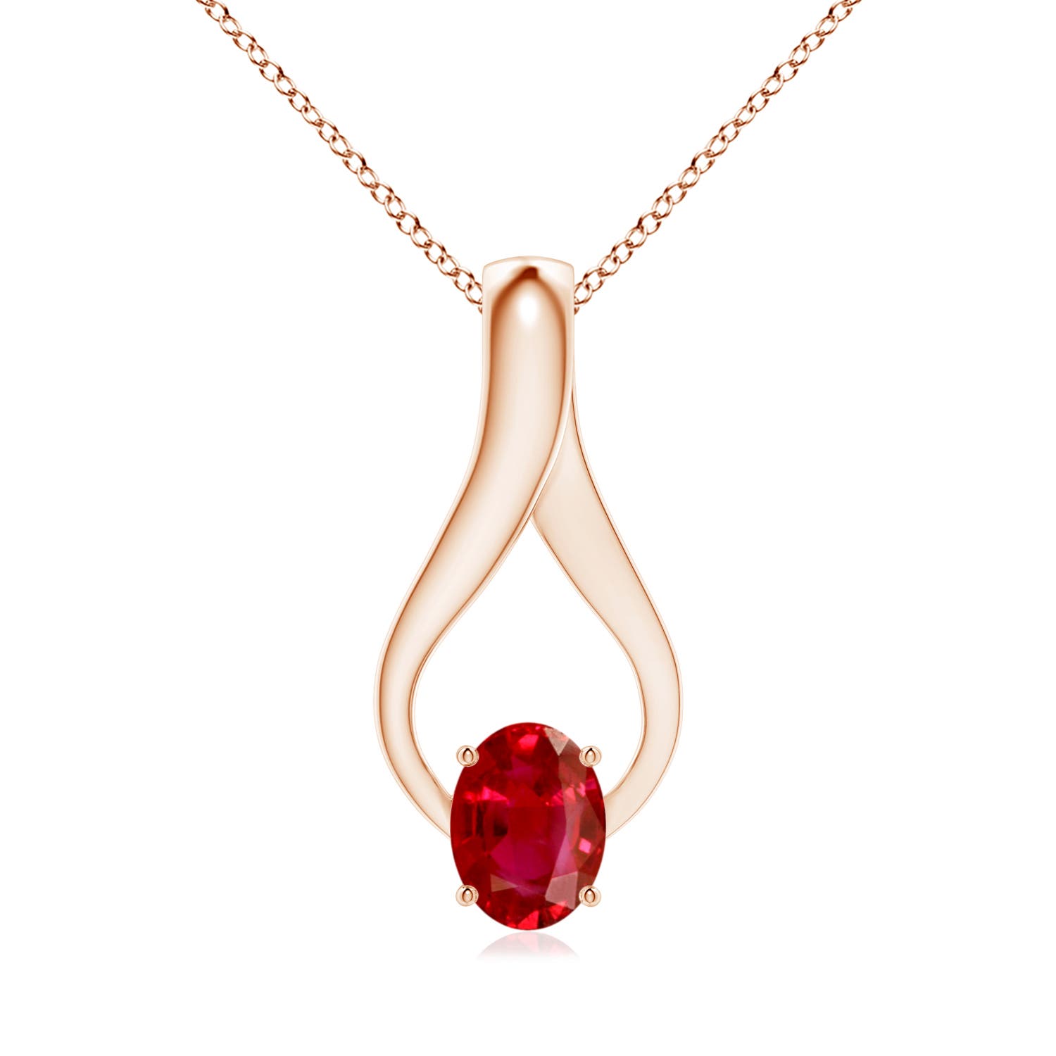 AAA - Ruby / 1.36 CT / 14 KT Rose Gold