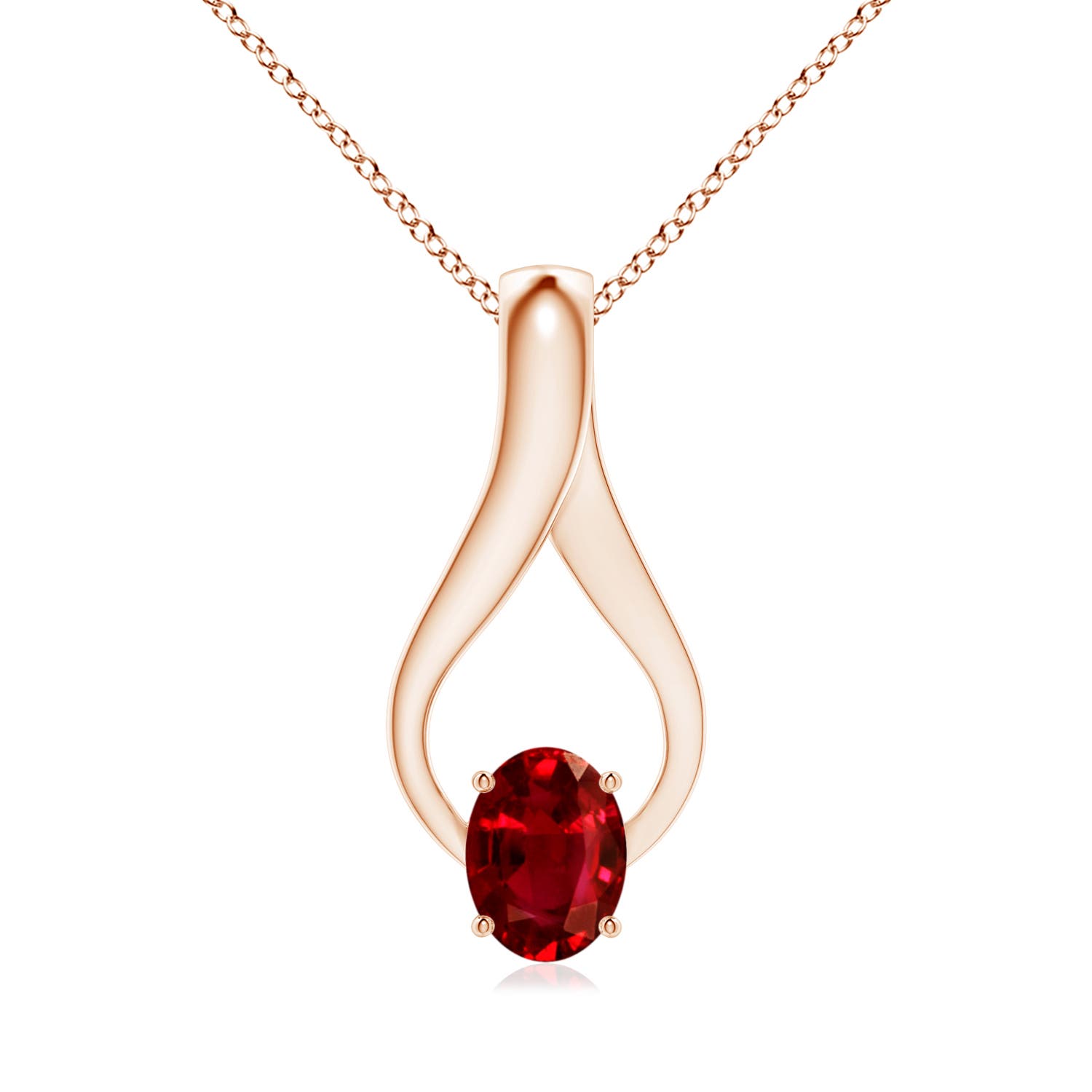 AAAA - Ruby / 1.36 CT / 14 KT Rose Gold