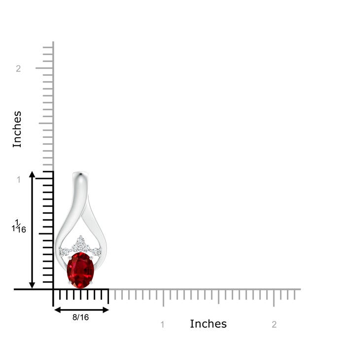 AAAA - Ruby / 1.36 CT / 14 KT White Gold