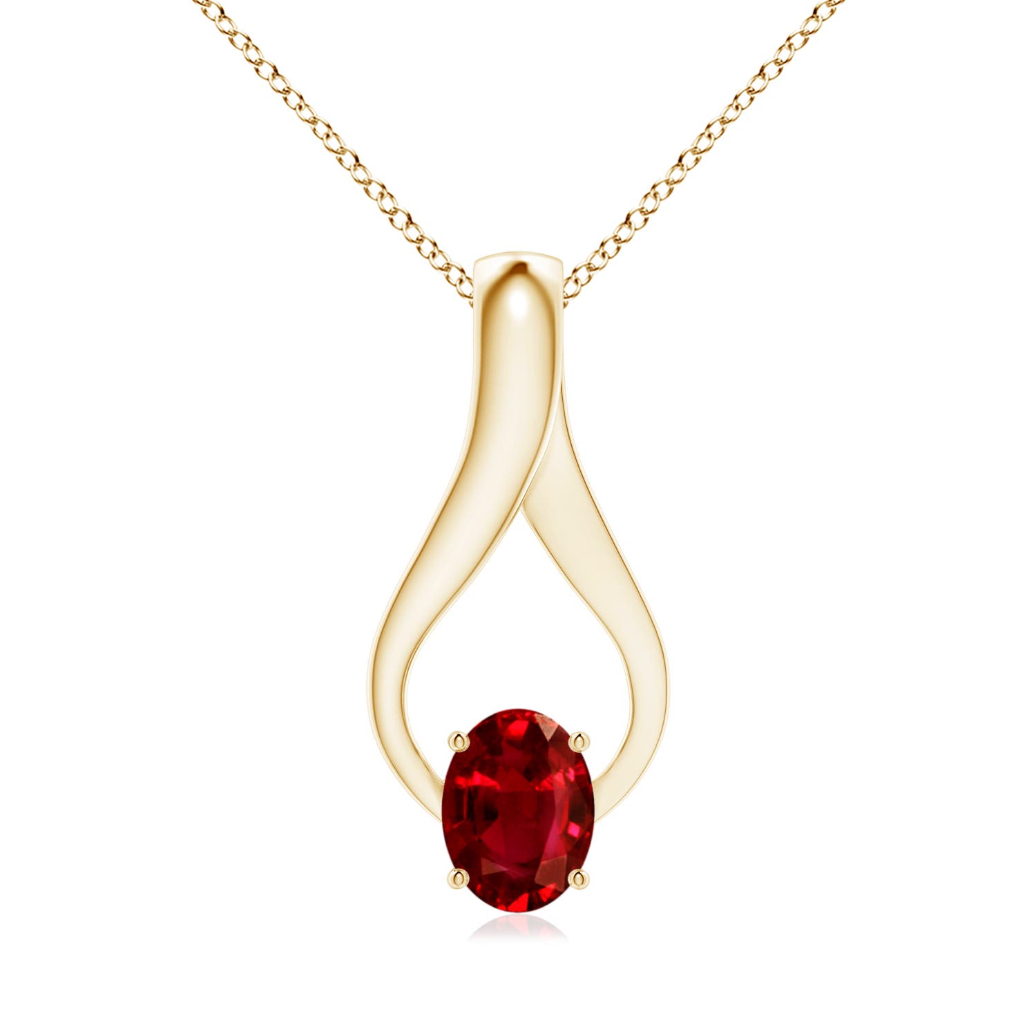 AAAA - Ruby / 1.36 CT / 14 KT Yellow Gold