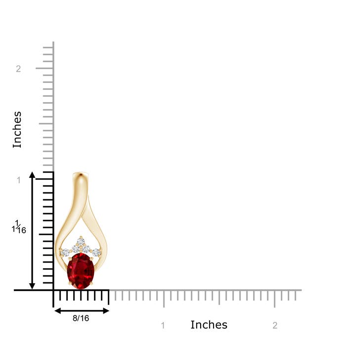 AAAA - Ruby / 1.36 CT / 14 KT Yellow Gold