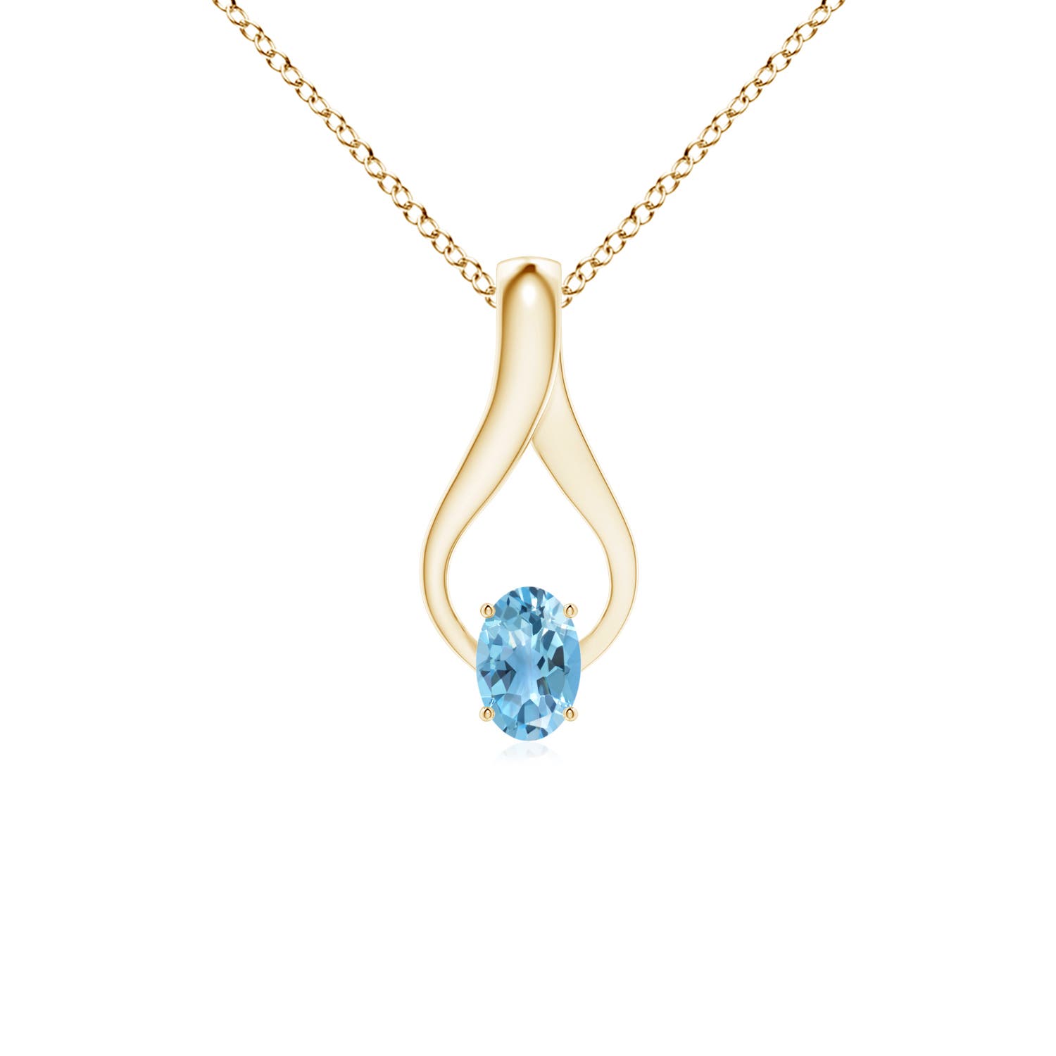 A - Swiss Blue Topaz / 0.59 CT / 14 KT Yellow Gold