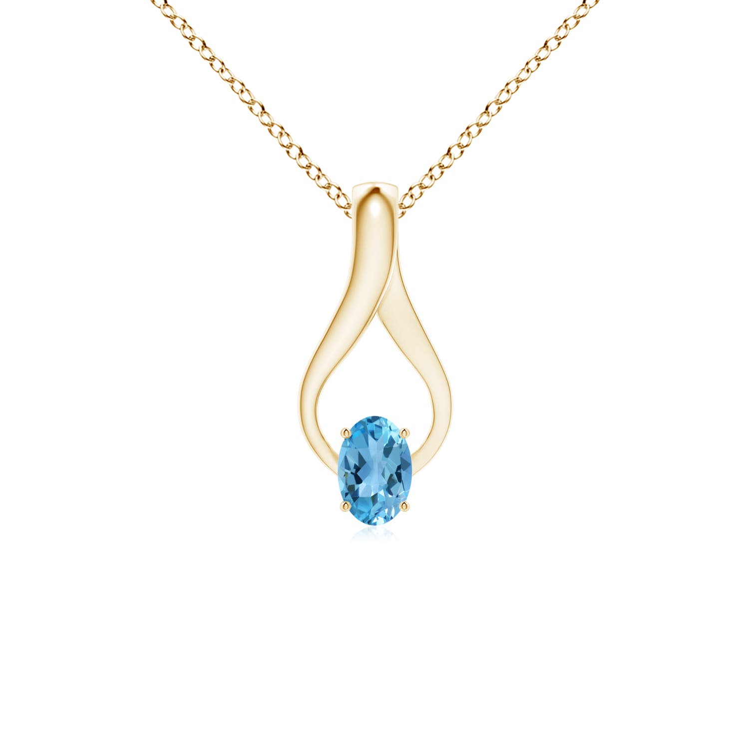 AA - Swiss Blue Topaz / 0.59 CT / 14 KT Yellow Gold