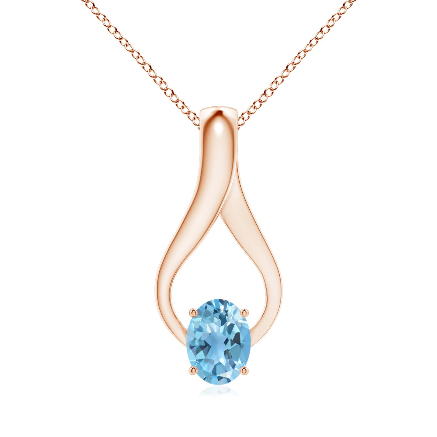 A - Swiss Blue Topaz / 1.61 CT / 14 KT Rose Gold