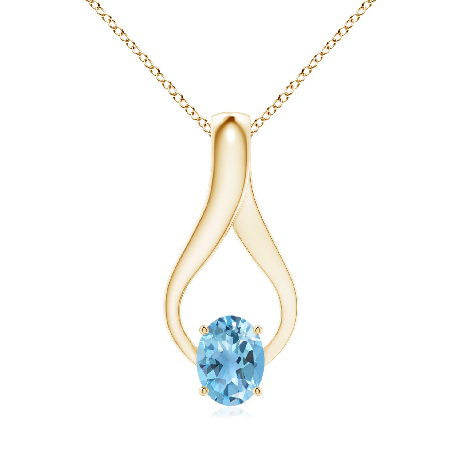 A - Swiss Blue Topaz / 1.61 CT / 14 KT Yellow Gold