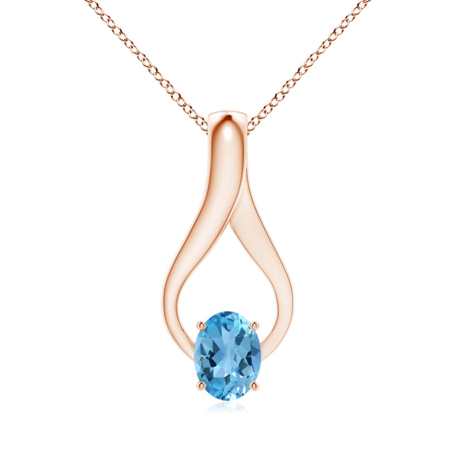 AA - Swiss Blue Topaz / 1.61 CT / 14 KT Rose Gold